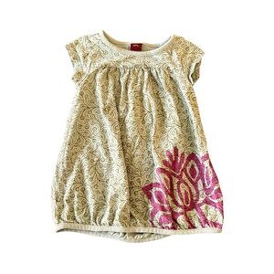 Tea Collection Dress with Pink Batik Print Size 6-12M